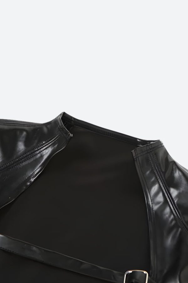 Cyberpunk Faux Leather Crop Jacket