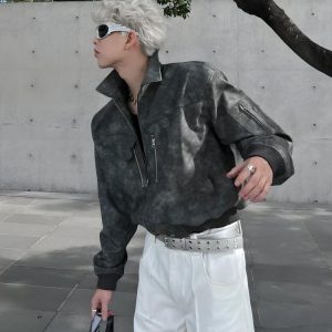 Cyberpunk Faux Leather Jacket