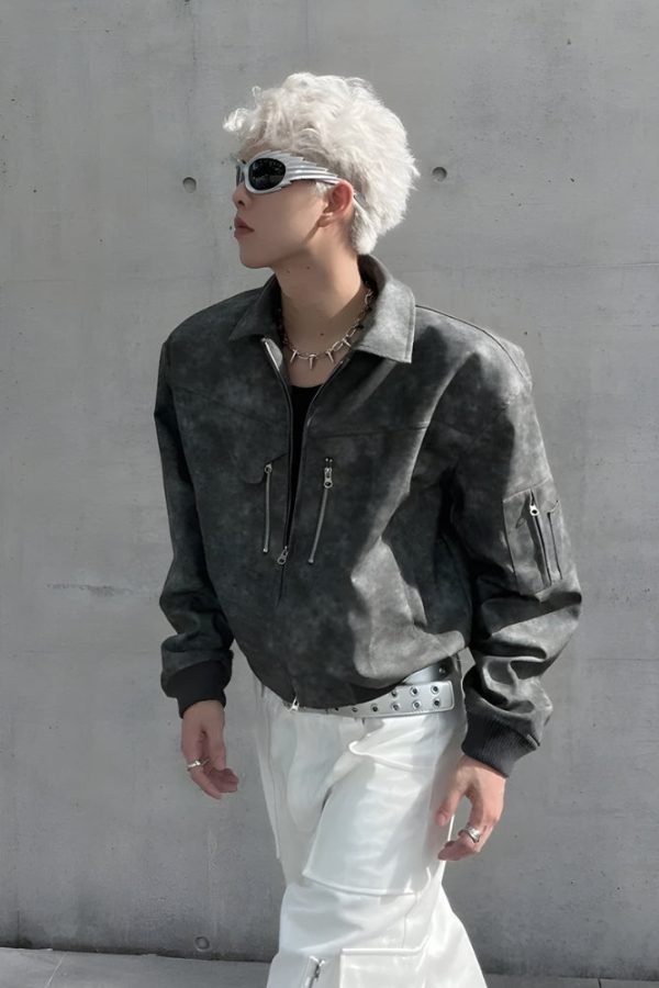 Cyberpunk Faux Leather Jacket