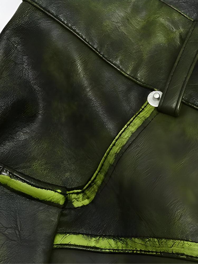 Cyberpunk Forest Faux Leather Pants Cyberpunk Forest Faux Leather Pants