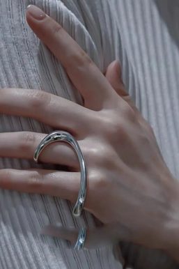 Cyberpunk Geometric Ring