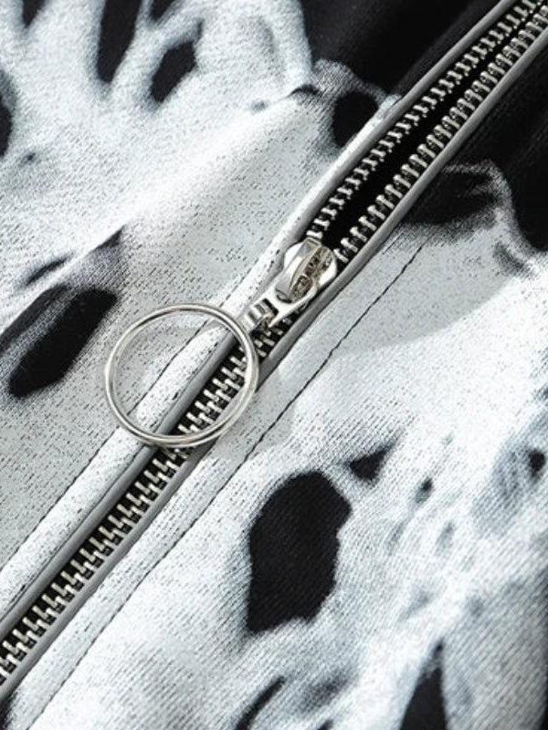 Cyberpunk Ghost Full Zip-Up Hoodie