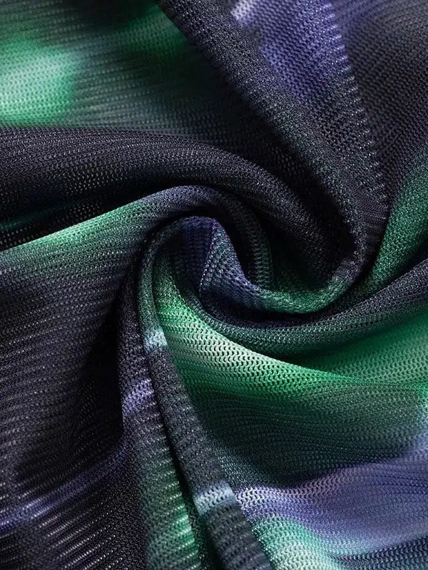 Cyberpunk Green Lights Mesh Top