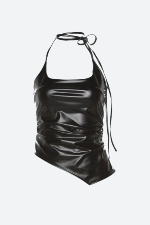 Cyberpunk Halter Neck Tie Top