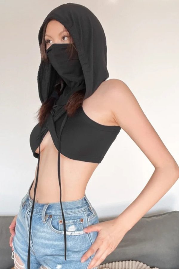 Cyberpunk Hooded Crop Top