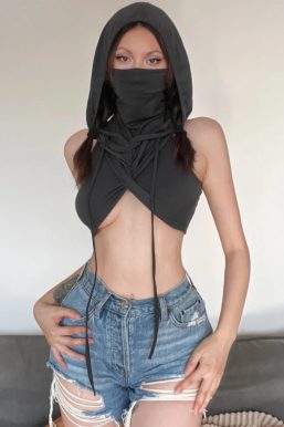 Cyberpunk Hooded Crop Top