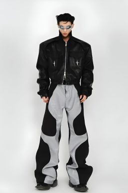 Cyberpunk Patchwork Wide Leg Pants