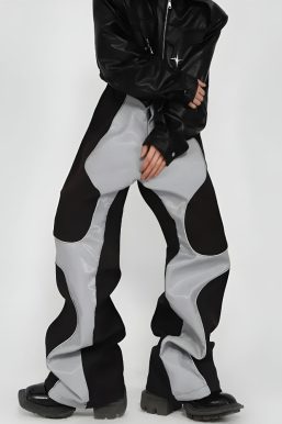 Cyberpunk Patchwork Wide Leg Pants