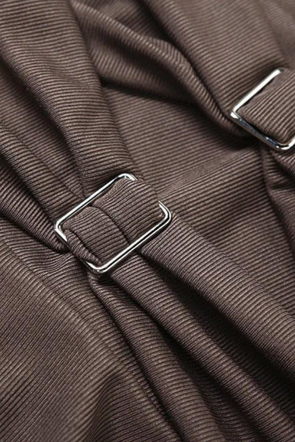 Cyberpunk Ruched Asymmetric Mini Dress