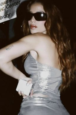 Cyberpunk Silver Halter Neck Top