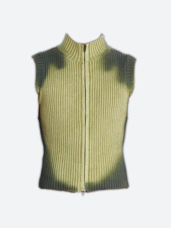 Cyberpunk Zip-Up Cardigan Vest