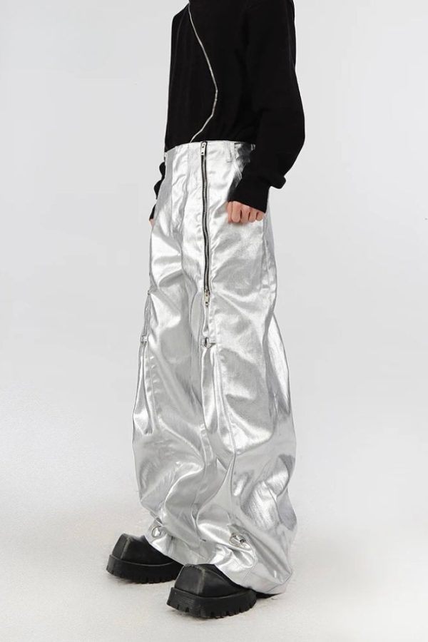 Cyberpunk Zip-Up Parachute Pants