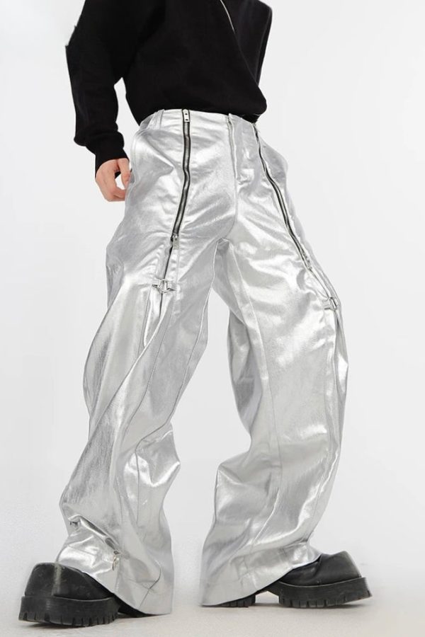 Cyberpunk Zip-Up Parachute Pants
