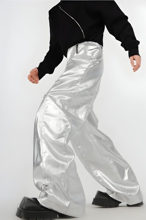 Cyberpunk Zip-Up Parachute Pants