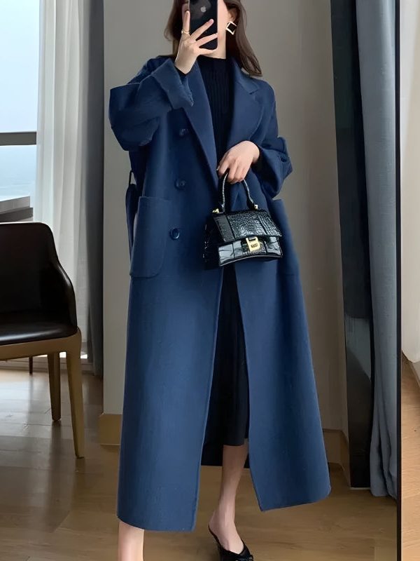 Dark Academia Belted Long Coat