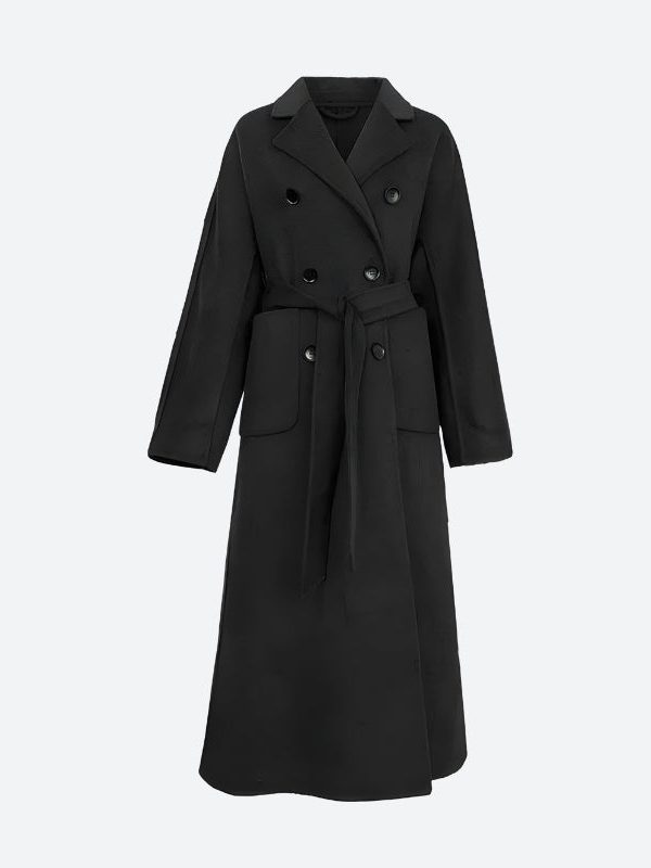 Dark Academia Belted Long Coat