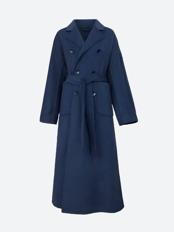 Dark Academia Belted Long Coat