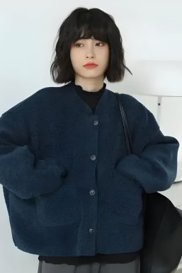 Dark Academia Button Up Pockets Cardigan