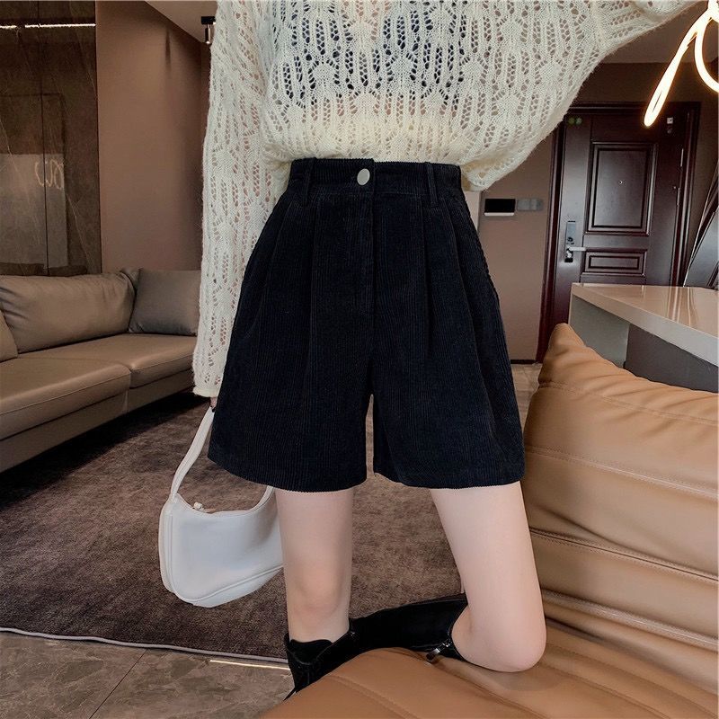 Dark Academia High Waist Corduroy Shorts Dark Academia High Waist Corduroy Shorts