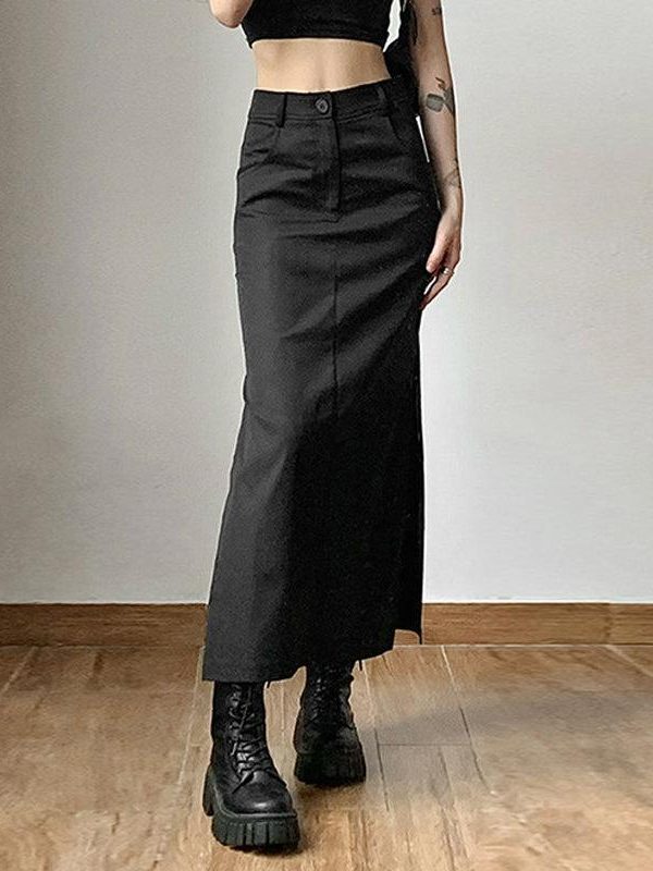 Dark Academia Maxi Skirt
