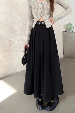 Dark Academia Midi Skirt