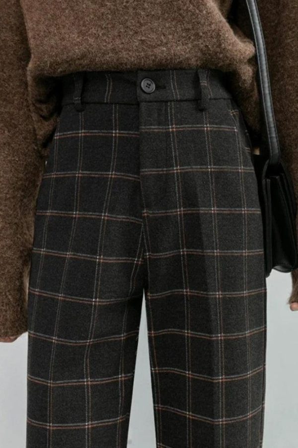 Dark Academia Plaid Pants