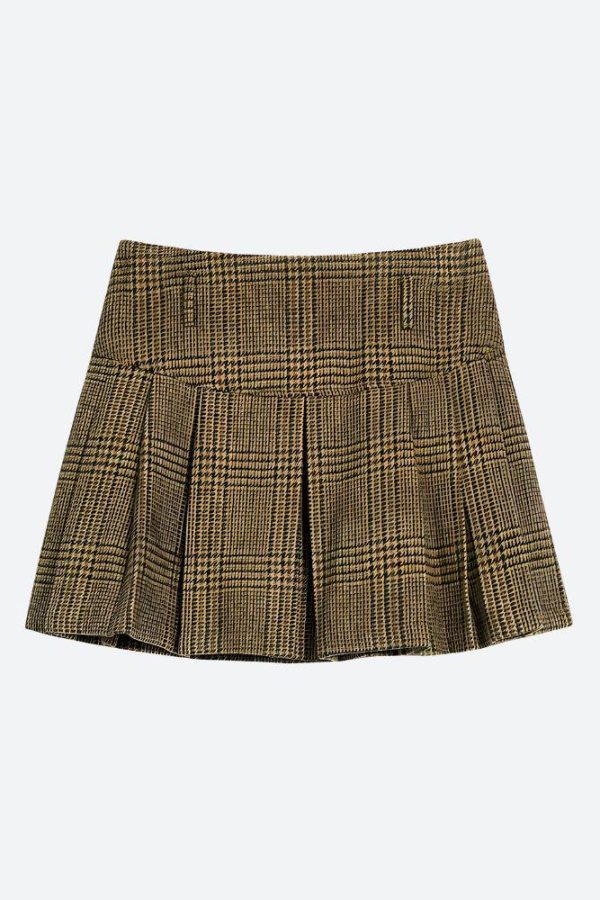 Dark Academia Plaid Two Piece Set