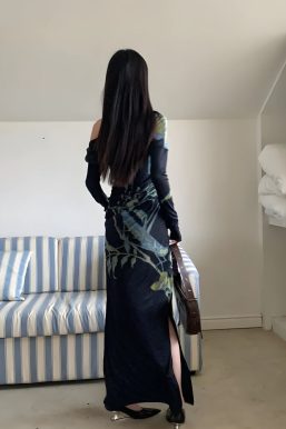 Dark Fairy One Shoulder Maxi Dress