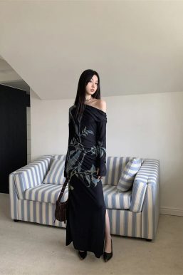 Dark Fairy One Shoulder Maxi Dress