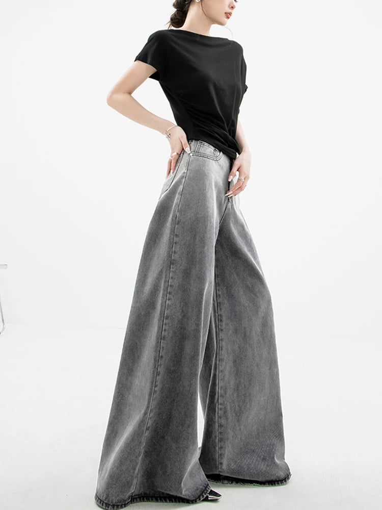 Dark Wash Super Wide Leg Jeans Dark Wash Super Wide Leg Jeans