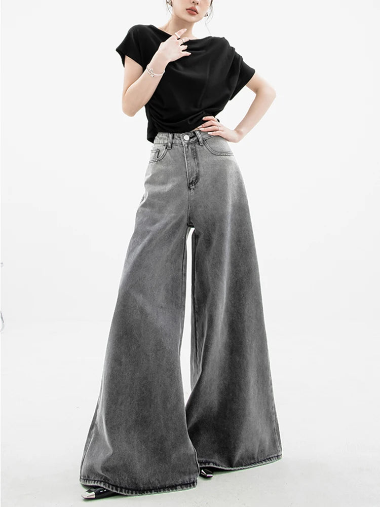 Dark Wash Super Wide Leg Jeans Dark Wash Super Wide Leg Jeans