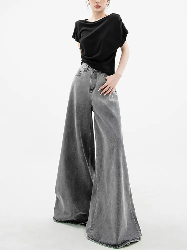 Dark Wash Super Wide Leg Jeans Dark Wash Super Wide Leg Jeans