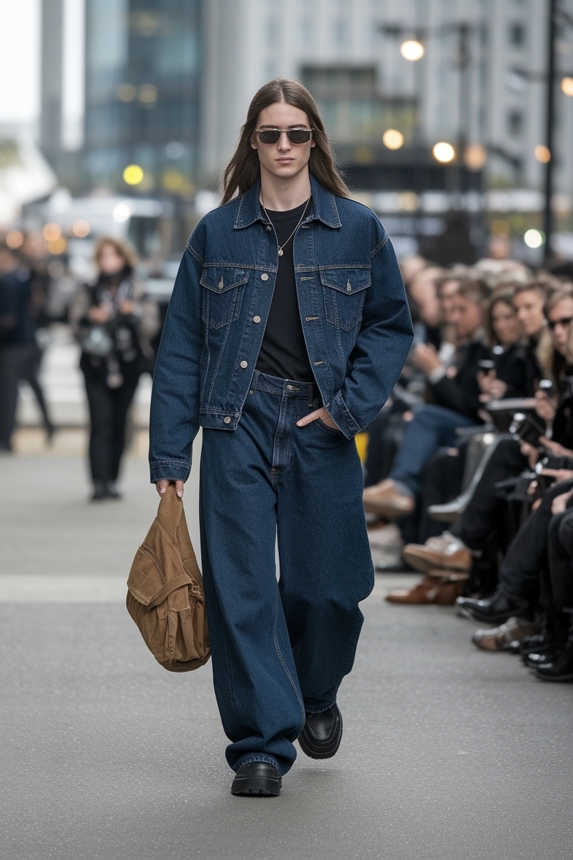 Dark Blue Baggy Jeans Outfit: Perfect for Fall Fashion outfit idea