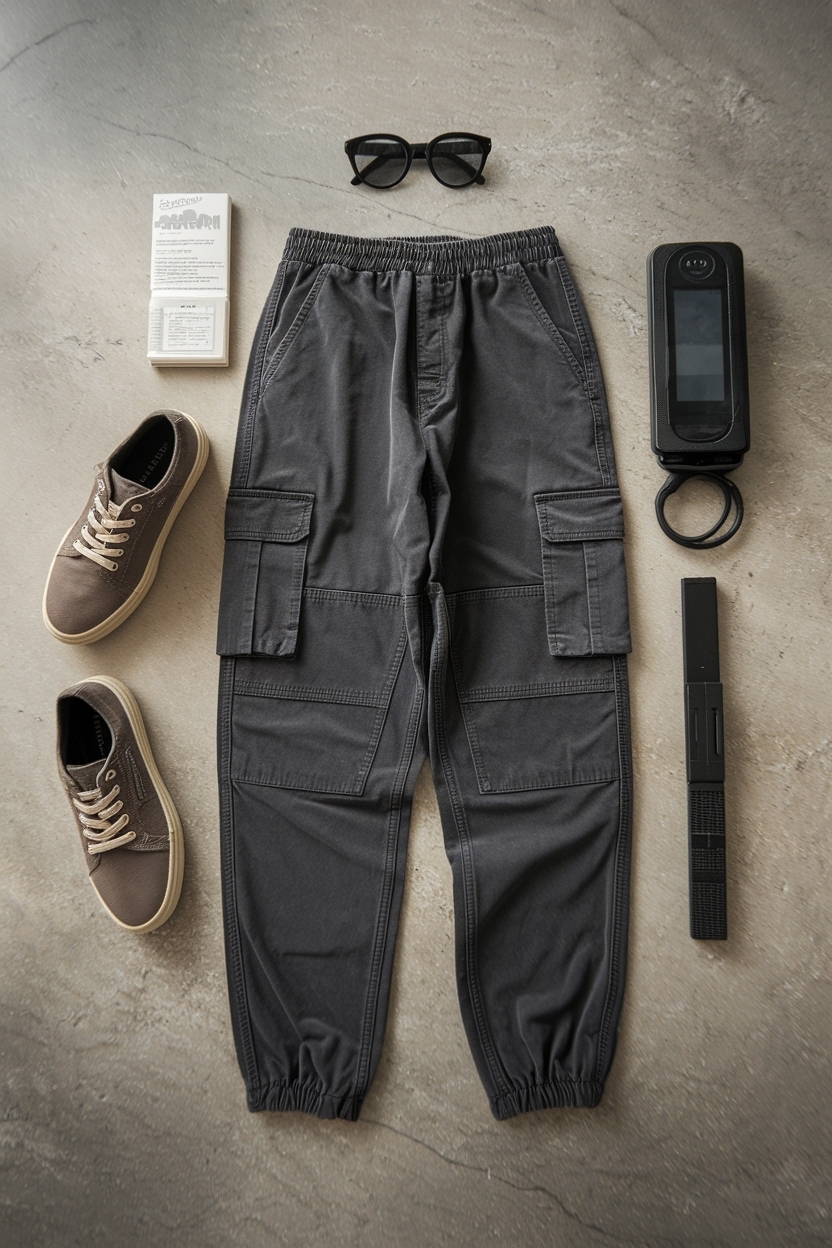 Dark Grey Cargo Pants Outfit for Effortless Style outfit idea