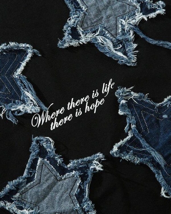 Denim Star Patchwork Tee