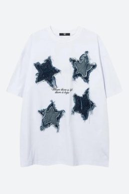 Denim Star Patchwork Tee