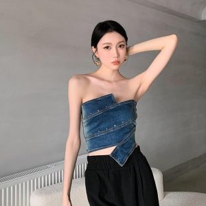 Denim Tube Top