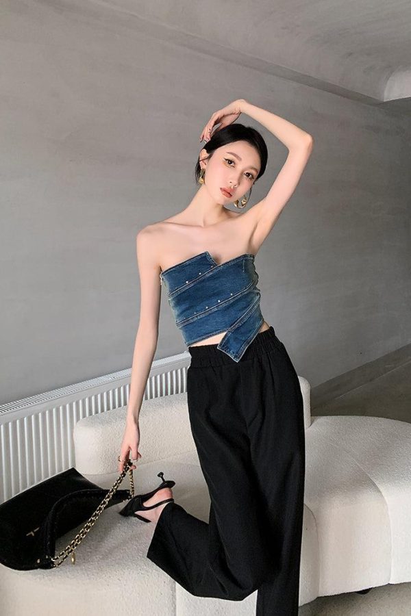 Denim Tube Top