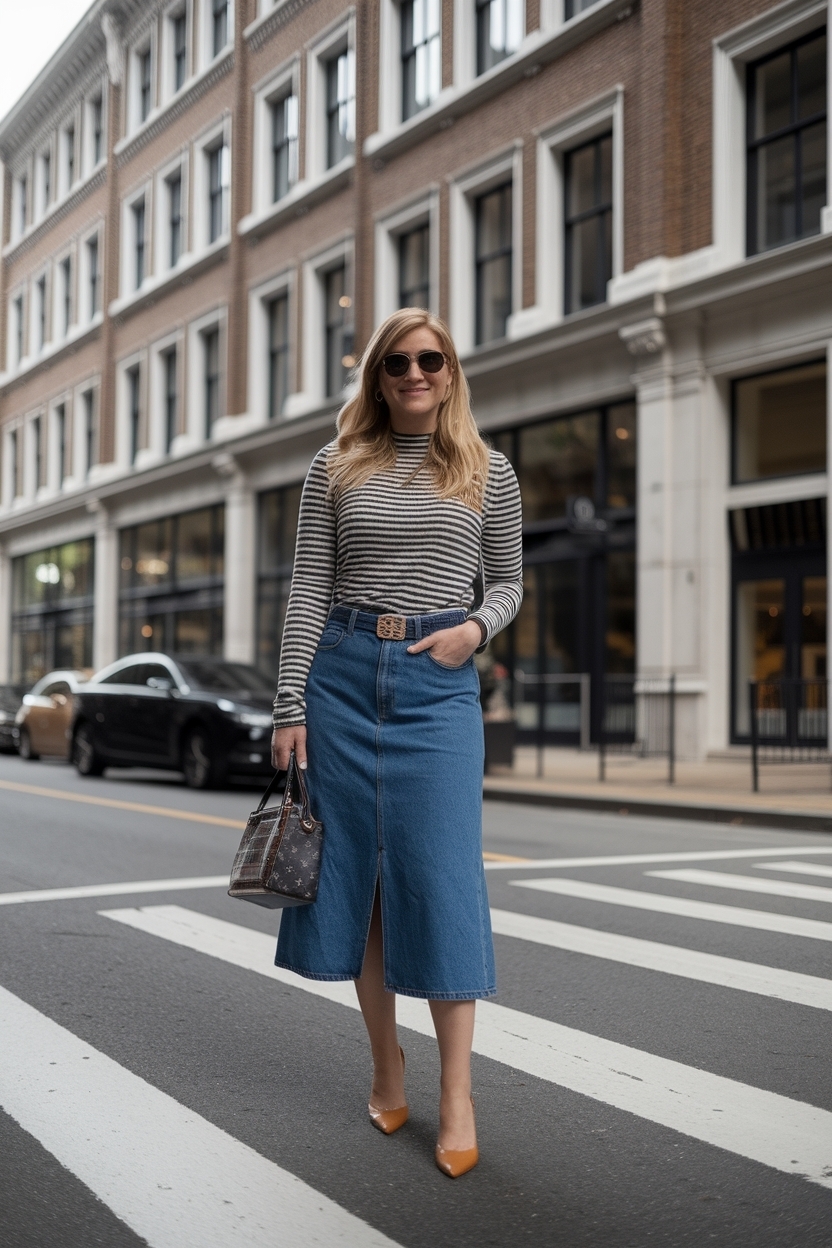 Denim Skirt Outfit Ideas for Women: Stay Stylish outfit idea