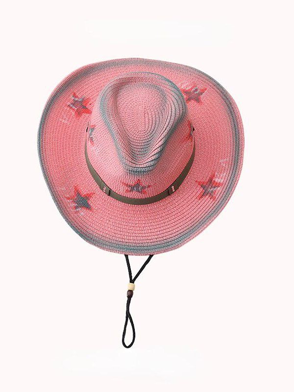 Disco Cowgirl Adjustable Star Printed Hat
