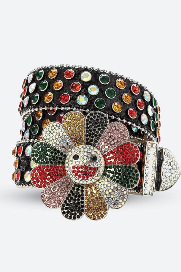 Disco Cowgirl Flower Buckle Belt