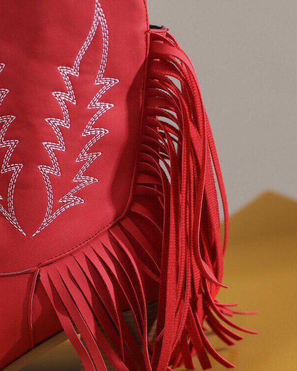 Disco Cowgirl Fringe Ankle Boots