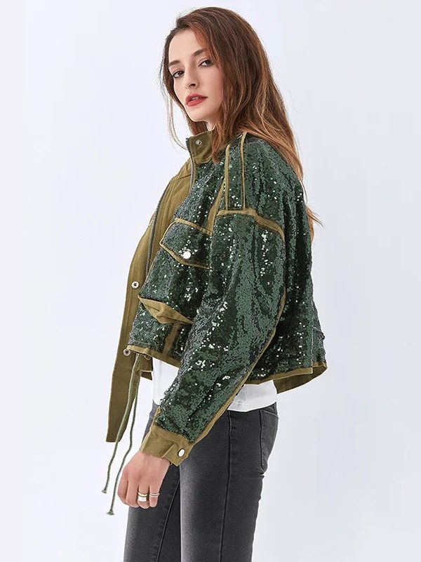 Disco Cowgirl Sequined Zip-Up Jacket