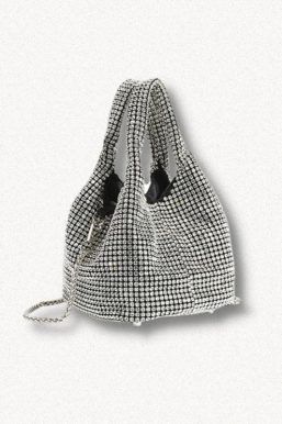 Disco Cowgirl Silver Rhinestone Handbag