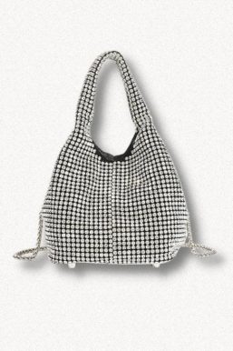 Disco Cowgirl Silver Rhinestone Handbag