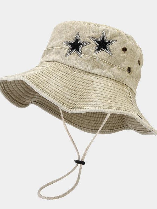 Disco Cowgirl Star Printed Denim Hat
