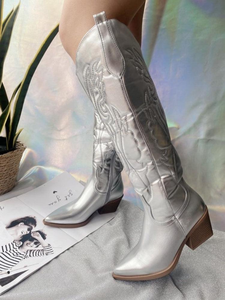 Disco Cowgirl Western Knee-High Boots Disco Cowgirl Western Knee-High Boots