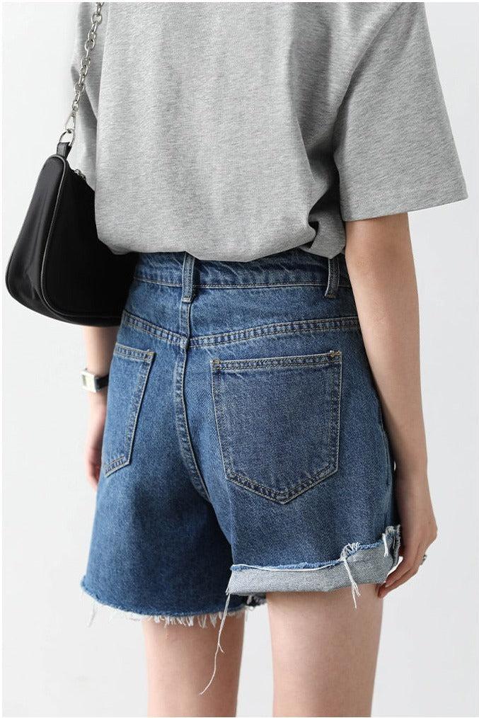 Distressed Jean Shorts Distressed Jean Shorts