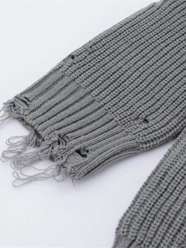 Distressed Knit Sweater