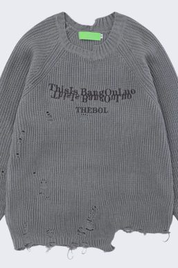 Distressed Knit Sweater